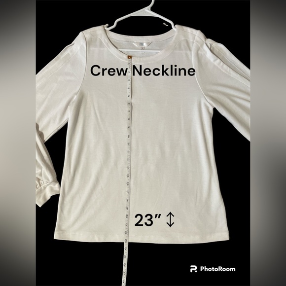 Time & Tru Sweatshirt Long Sleeve Cutout Top - Picture 3 of 5